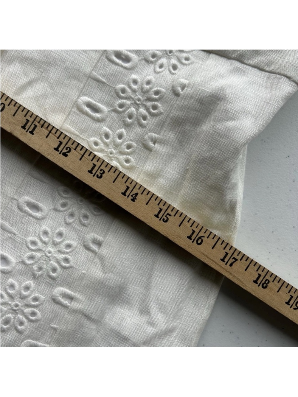 REISS Clarise Embroidered Eyelet Linen Midi Dress Size 6 Ivory White Graduation - Picture 14 of 16